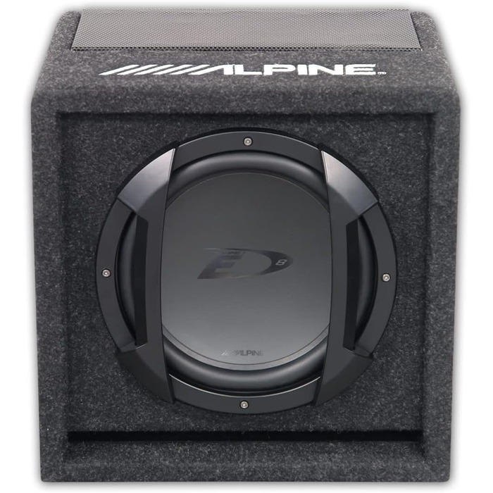 Автозвукова система Alpine SWE-815, чорна, сабвуфер, 8 дюймів