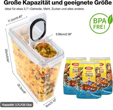 Набір контейнерів для зберігання YASHE 6 шт., 3.7L, герметичні, BPA-free, для кухні