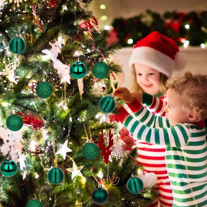 5 см ялинкові кулі, 30 шт., золоті, міцні, для прикраси ялинки на Новий Рік