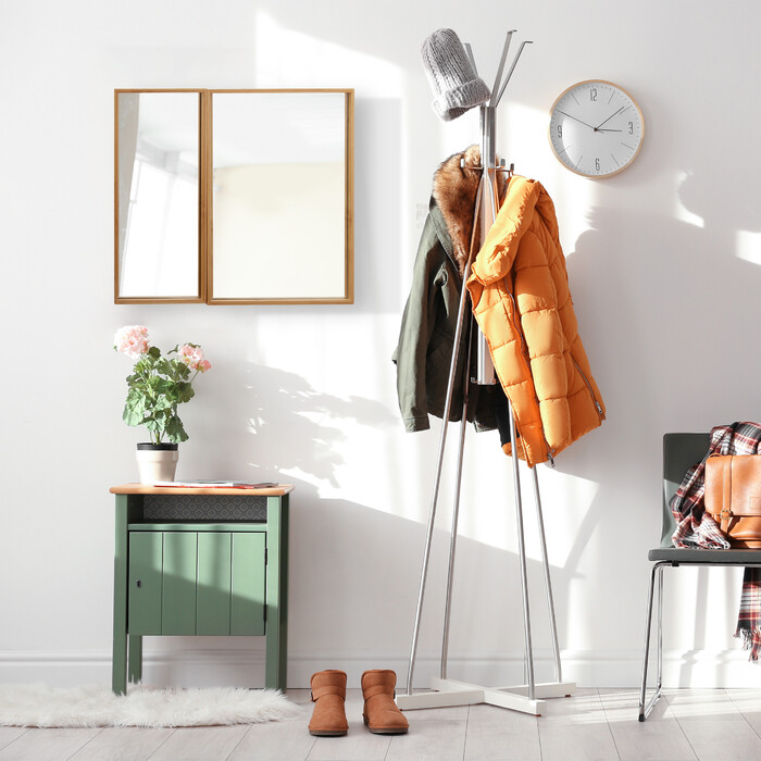 Relaxdays Bathroom Mirror Cabinet with 2 Doors