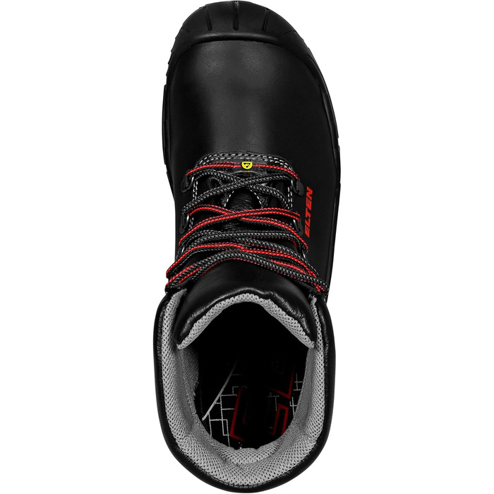 Робочі черевики ELTEN Laurenzo PU Mid ESD S3S, шкіряні, з металевим носком, для жінок та чоловіків, легкі, міцні, 46 EU