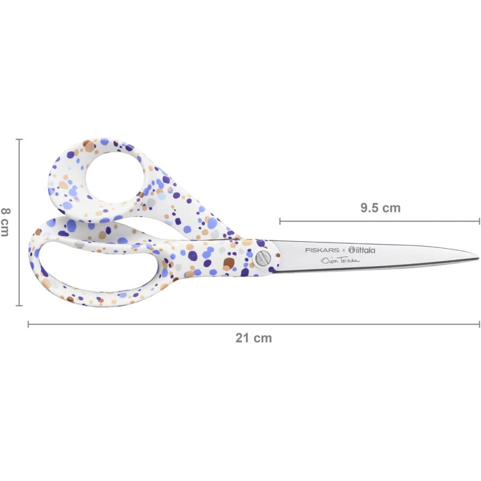 Дизайнерські універсальні ножиці Fiskars x Iittala для правші, 21 см, нержавіюча сталь, у синій подарунковій коробці