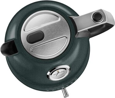 KitchenAid Kettle with Temperature Setting from 50 to 100°C | Tea Kettle with Temperature Display and Scale Filter 1.5L | Electric 2400 Watt | Stainless Steel | Pebbled Palm Green 1.5 Liter Pebbled Palm