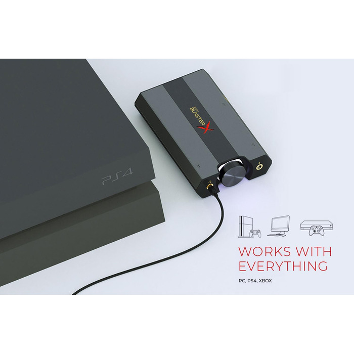 Sound BlasterX G6 7.1 HD: зовнішня звукова карта, DAC та USB-підсилювач для геймінгу. Сумісна з PS4, Xbox One, Nintendo Switch та PC.