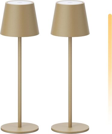 LED настільна лампа K-Bright з регулюванням яскравості, акумуляторна, бездротова, 3000K/4000K/6000K, 3 колірні температури, USB-C, IP54, вологостійка, чорна, 1 шт.