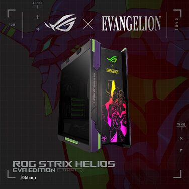 Корпус ПК ASUS TUF Gaming TG Black (Evangelion) з двома камерами, підтримка 360 мм радіаторів та 13 вентиляторів 120 мм, Panoramic View Glass