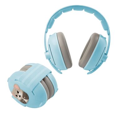 Навушники шумоізоляційні дитячі 3-48 місяців - захист слуху для немовлят 25dB - надзвичайно м'які дитячі навушники з еластичним та регульованим обручем (Блакитний)