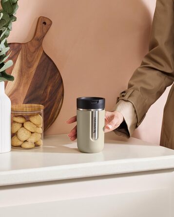 Термокружка Nespresso Travel Mug Small Sage Green 300 мл - для кави, чаю, матча, з кришкою, нержавіюча сталь