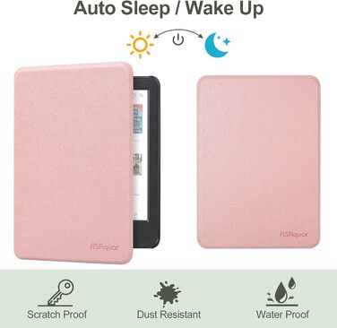 Чохол для Kindle/Kobo з підставкою та авто-ввімкнення/вимкнення (рожеве золото)