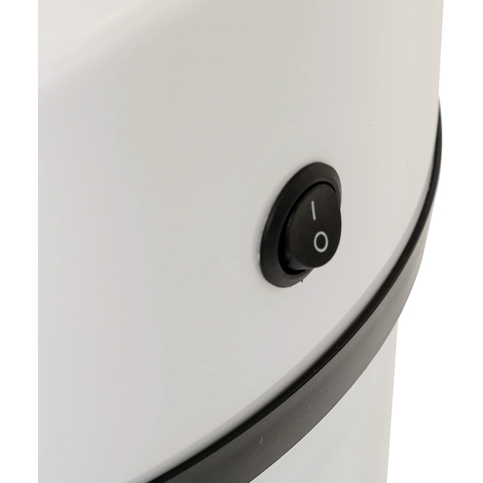 Сміттєве відро Ribelli з датчиком - автоматичне відкривання/закривання, Klemmring для пакетів, знімний кришка, LED-індикатор (30 л, білий/оптимальний для саду)