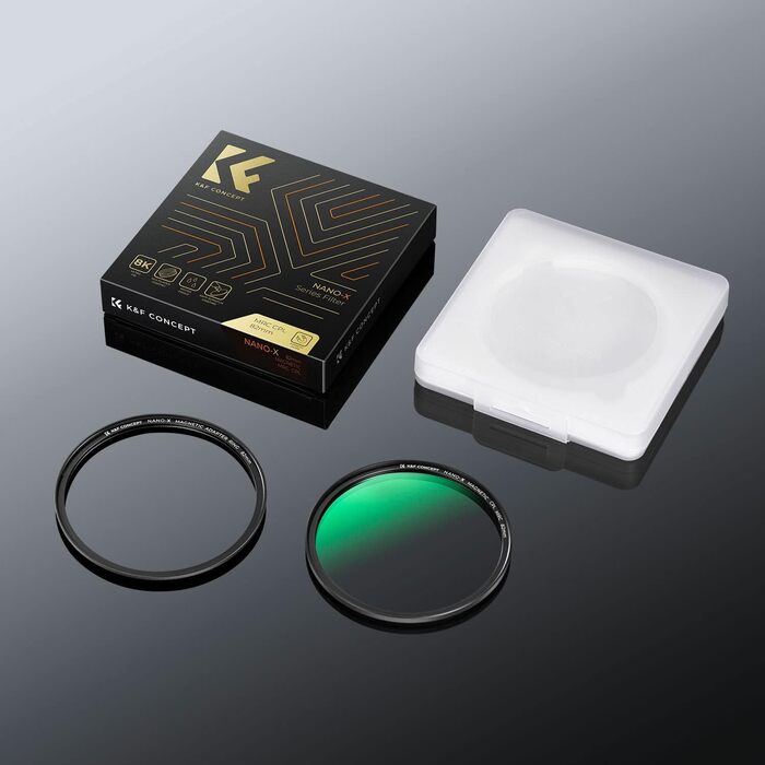 Поляризаційний фільтр K&F Concept Nano X-Serie 49mm з магнітним кільцем, CPL фільтр, 28-шарів покриття