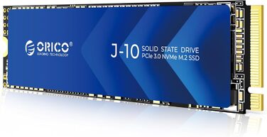 SSD Orico 1TB NVMe M.2 PCIe Gen3.0x4 - 3100 MB/s з кулером для ПК та відеомонтажу (J10)