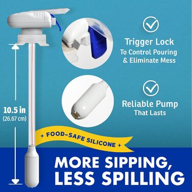 The Magic Tap Automatic Drink Dispenser – Hands-Free Drink Dispenser for Refrigerator – Perfect for Milk, Juice – Gifts for Women & Men – 1 Pack, White