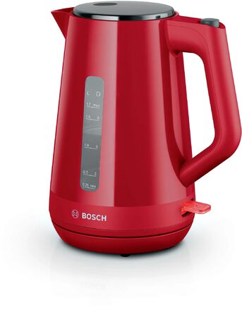 Електричний чайник BOSCH TWK1M124, червоний, пластиковий, 2400 Вт, 1.7 л