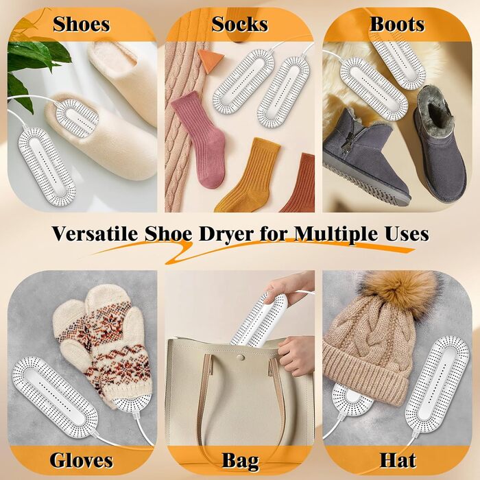 Електричний сушильник для взуття NZQXJXZ з таймером, швидкий сушильник для рукавичок та черевиків, видаляє запахи та антибактеріальний (EU-штекер)