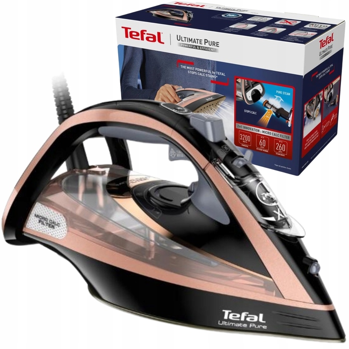 Парова праска Tefal: висока потужність 3200 Вт для швидкого та зручного прасування