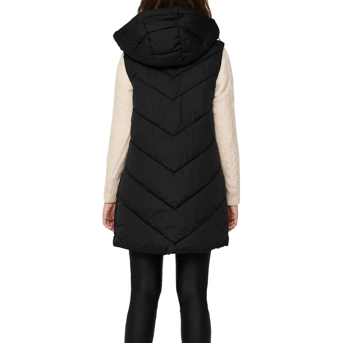 Жіноча степкова жилетка Jacqueline de Yong JDY Skylar з капюшоном, чорна (L)
