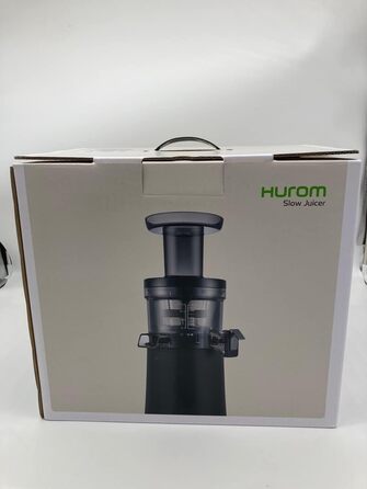 HUROM H-AA Соковижималка шнекова, холодного віджиму, 150 Вт, 500 мл, тиха, BPA Free, напівпрозорий завантажувач, ескімейкер, темно-срібляста