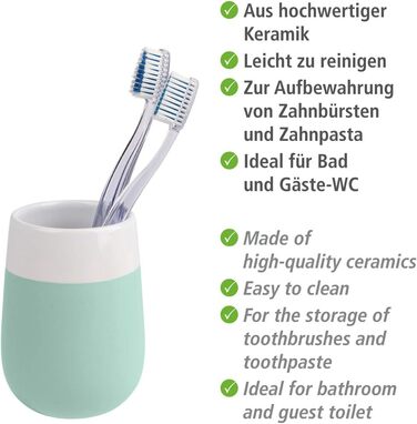 Дозатор для мила WENKO Malta, керамічний, 290 мл, білий (м'ятний/білий)