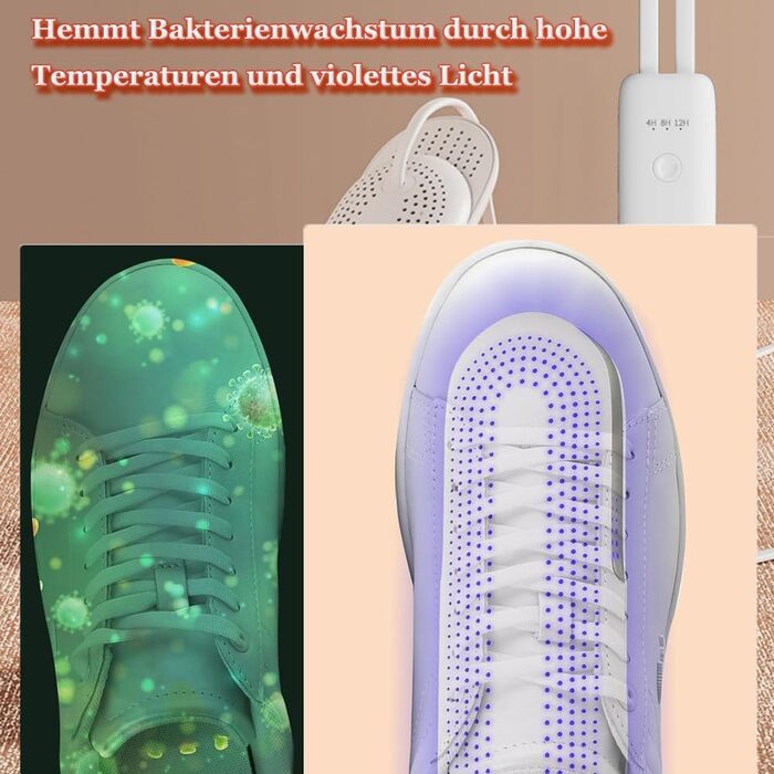 Електричний сушильник для взуття та рукавичок Gogotool - 3 режими, таймер, антибактеріальний, для взуття, гірськолижних черевиків, рукавичок та шкарпеток, EU штекер