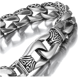 Чоловічий браслет URBAN JEWELRY з нержавіючої сталі, чорний, 23 см (з подарунковою коробкою бренду)