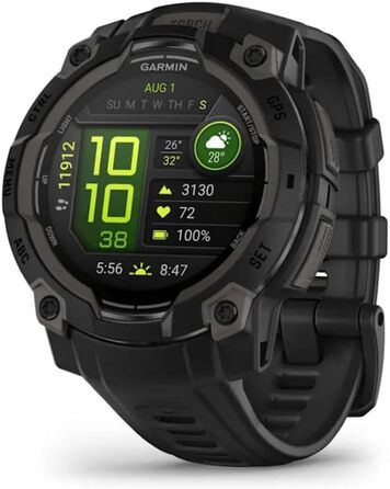 Розумний годинник Garmin Instinct 3 45mm AMOLED - GPS, Multisport, Health Coach, Чорний