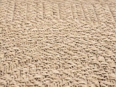 Килим Kansas - стильний килим у стилі джуту, ідеальний для вітальні, їдальні та коридору, легко чиститься, стійкий до погодних умов для використання в приміщенні та на вулиці, розмір приблизно 60 x 180 см, натуральний колір