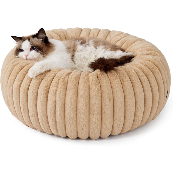 BEDSURE Ортопедичне ліжко для котів - м'яке кільце 51x51x15см, знімний чохол, неслизьке дно, для котів