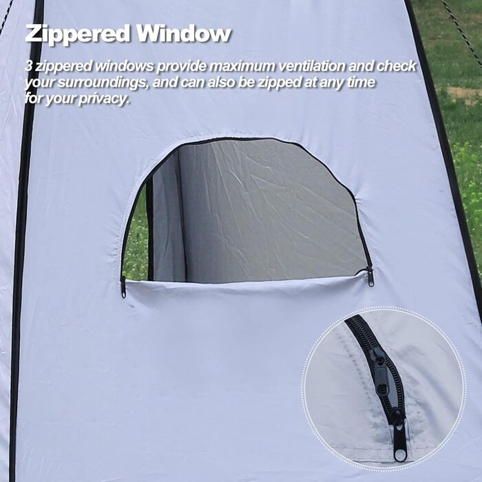 Намет для туалету CLIPOP Pop-Up, портативний, для відпочинку на природі, сірий (120x120x190 см)
