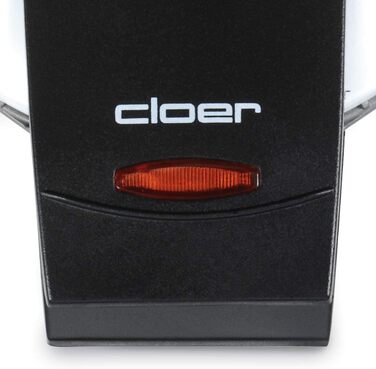 Тостер Cloer 261 Hörncheneisen для хрустких тостів, 800 Вт, діаметр 14,5 см, з антипригарним покриттям, регулювання ступеня прожарювання, білий, метал