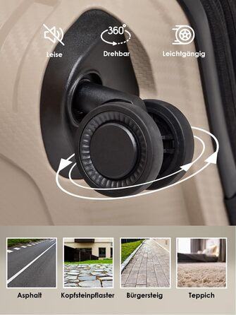 Набір валіз SMARTBOX Hartschalen 3 шт. | Розширюваний, з TSA-замком, з поліпропілену | Beige (Edition 01)