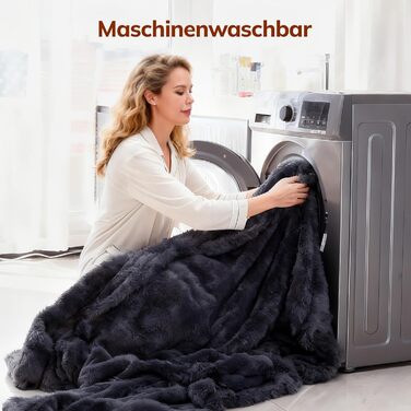 Електрична ковдра Keenstone з 9 рівнями нагріву, автоматичним вимкненням, машинне прання, антрацитовий колір