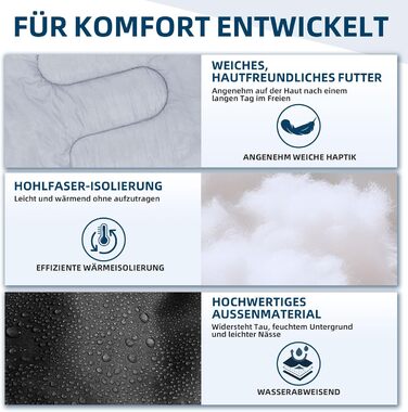 Спальний мішок Clostnature для кемпінгу та подорожей: легкий, компактний, 3 сезони, чорний (0.9 кг)