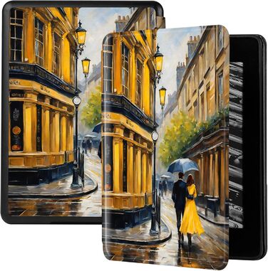 Чохол для Kindle Paperwhite 12-го покоління (2024) Flip з силікону, чохол Kindle Colorsoft з автопробудженням/засипанням, PU/TPU Case, чохол для читання, дитячий/жіночий дизайн, Signature Edition, 7' (колір 8)