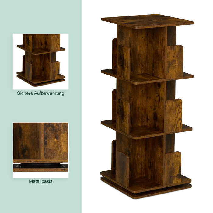 Relaxdays Corner Bookshelf Industrial Design