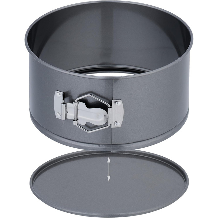 Набір форм для випічки Relaxdays, 4 шт., Ø 12-18 см, сталь вуглецева, антипригарне покриття, круглі, антрацит