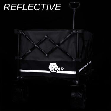 Універсальний складаний візок yourGEAR Bollerwagen XXL 195л - міцний транспортний візок для пляжу, кемпінгу, 80 кг, колеса 10см