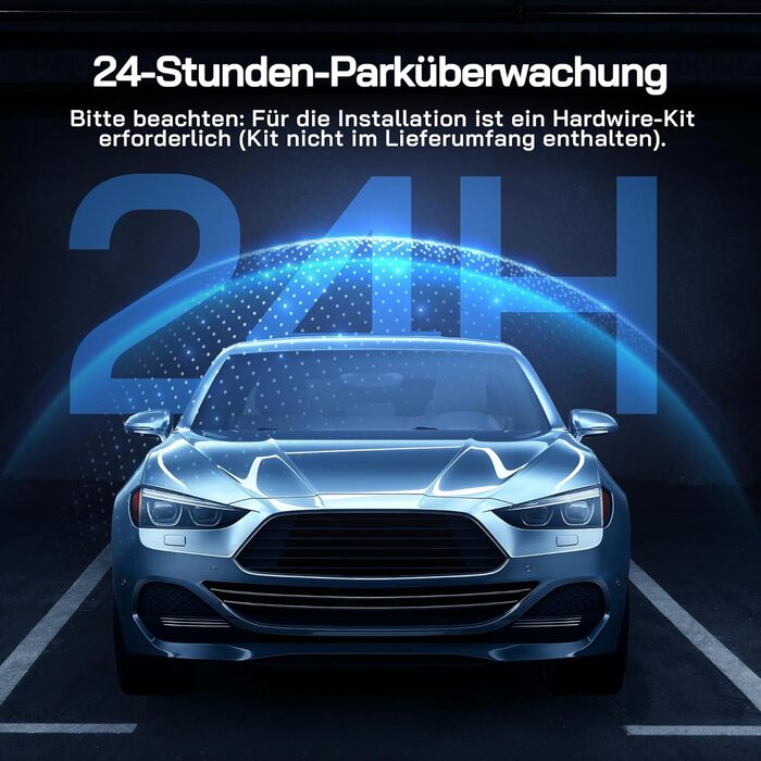 Dashcam WOLFANG Mini 2.5K 1440P WiFi з SD 32GB: Нічне Бачення, Широкий Кут 170°, WDR, Паркувальний Режим, G-Sensor, Циклічна Запис