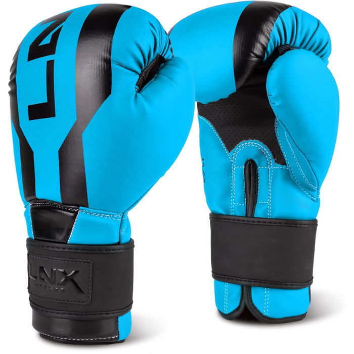 Боксерські рукавички LNX Stealth - чоловічі/жіночі, 8-16 Oz, для боксу, кікбоксингу, муай-тай, ММА, спарингу, тренувань, матеріал: Ultimatte Aqua (403)
