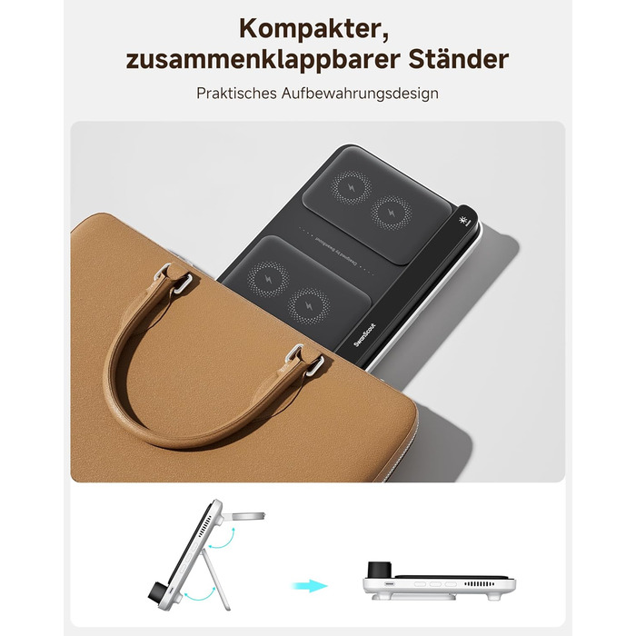 Бездротова зарядка SwanScout 30W для Samsung Galaxy Z Fold 7/S25 Ultra/S25, iPhone 17/16, Galaxy Watch 8/7/6 – швидка зарядка