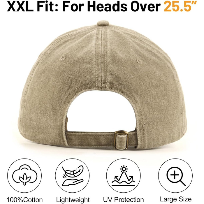Кепка бейсболка Zylioo XL/XXL вінтажна світло-хакі, бавовна washed cotton