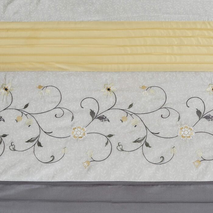 Шторка для душу Madison Park Serene Flora з вишивкою, 72x72 см, жовта