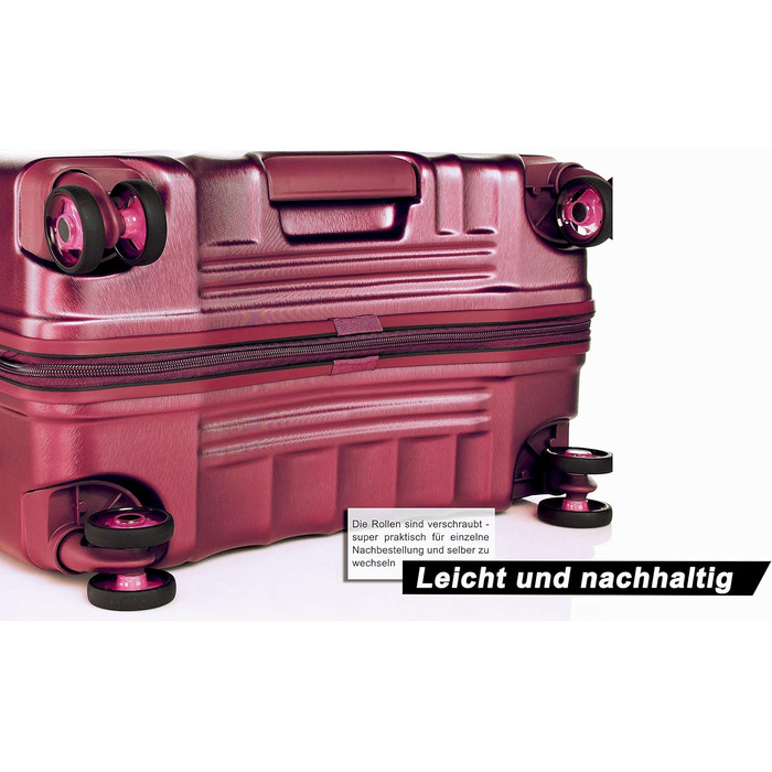 ABISTAB VERAGE Kinetic 4-Wheel Trolley Large Lightweight - L-76cm, 106-127L Expandable, TSA Lock, ABS/PC Hard Shell Suitcase, Travel Suitcase, Burgundy