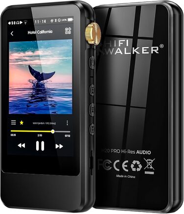 HIFI WALKER H20 Pro: Аудіо-плеєр Hi-Res з Bluetooth 5.1, DAC DSD256, 64GB