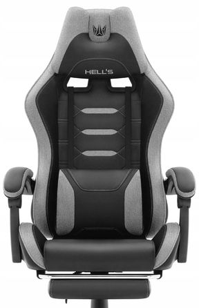 Ігрове крісло HELL'S CHAIR HC-1039 2.0 Black-Grey, тканина