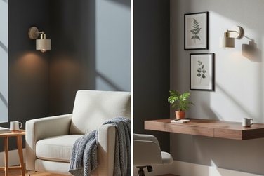 Настінний світильник Light Home, бежевий та золотий, E27 60 Вт