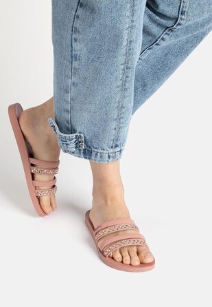 Сандалі жіночі Ipanema Chic Slide Pink Tile Brown 38 EU – Шльопанці для пляжу та басейну