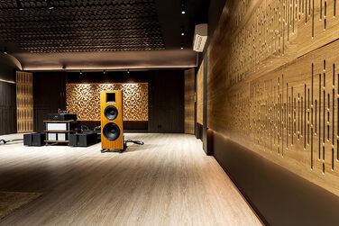 Набір акустичних басових пасток для кутів PULSE-100mm (4 шт), 50x50x10 см, колір горіх — звукопоглинаючі панелі для студії звукозапису