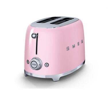 Тостер Smeg TSF01PKEU, рожевий, 950 Вт