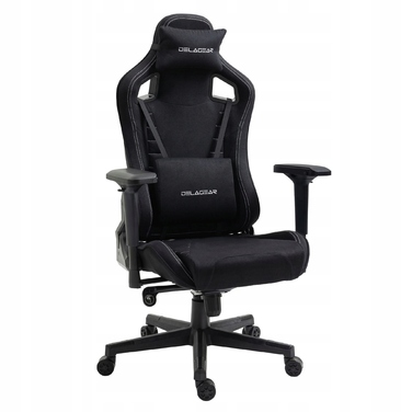 Ігрове крісло Delagear G 808, чорне, оббивка з тканини